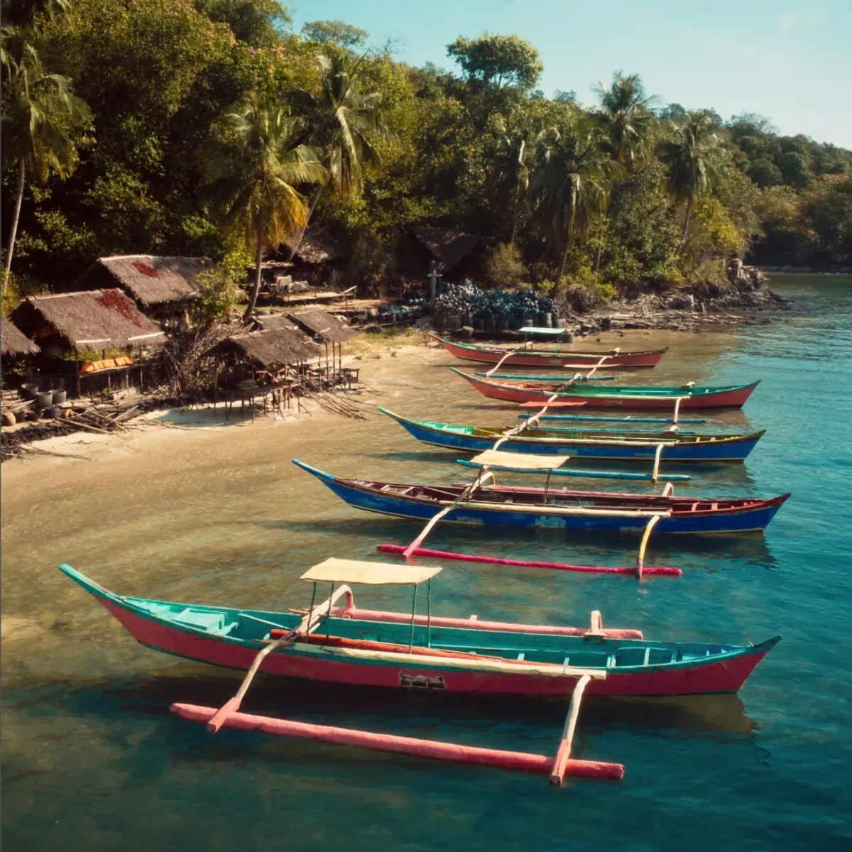 Illustrated coastal scene evoking Philippines — the home of Fresca